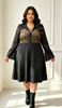Immagine di PLUS SIZE DRESS WITH LEOPARD PRINT TOP